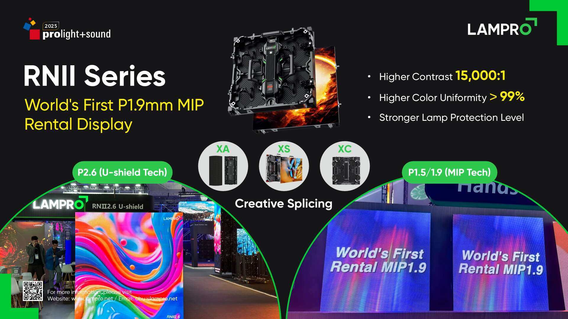 LAMPRO presenta pantallas LED de alquiler de última generación en Prolight+Sound 2025